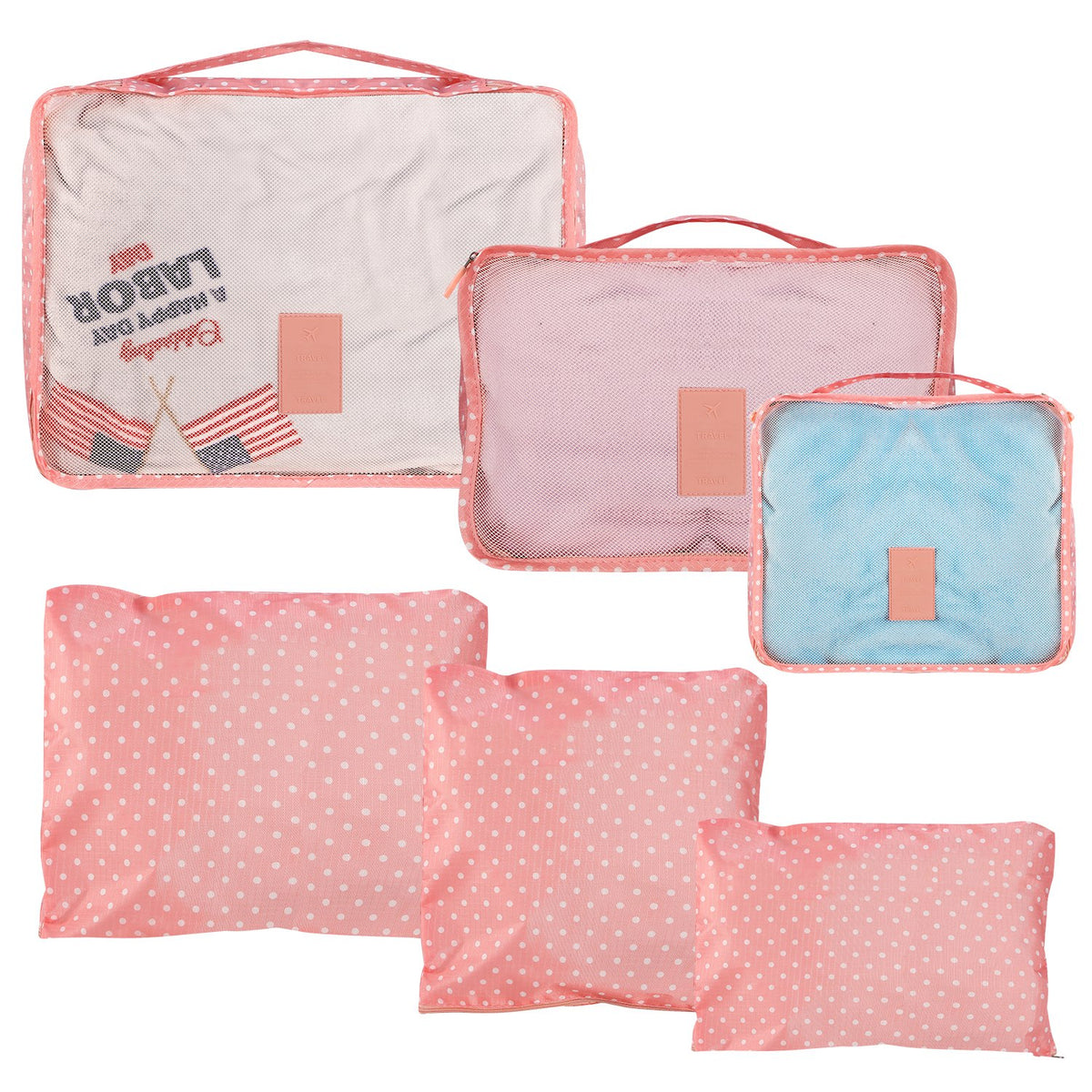 9Pcs per Set Clothes Storage Bags Water-Resistant Travel Luggage Organizer Clothing Packing Cubes for Blouse Hosiery Stocking Underwear