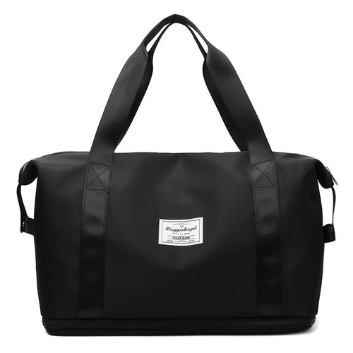 Large Capacity Expandable Gym Bag for Women - Waterproof Travel Duffel with Wet Pocket,Versatile Yoga Sports Bag with Shoe Compartment ,Stylish Tote & Shoulder Bag for Gym & Weekender