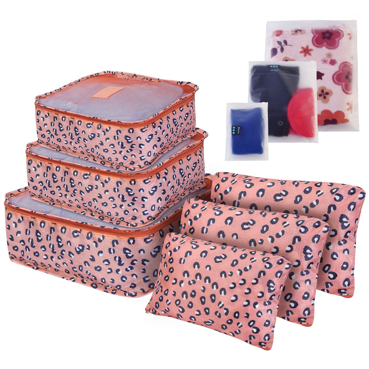 9Pcs per Set Clothes Storage Bags Water-Resistant Travel Luggage Organizer Clothing Packing Cubes for Blouse Hosiery Stocking Underwear