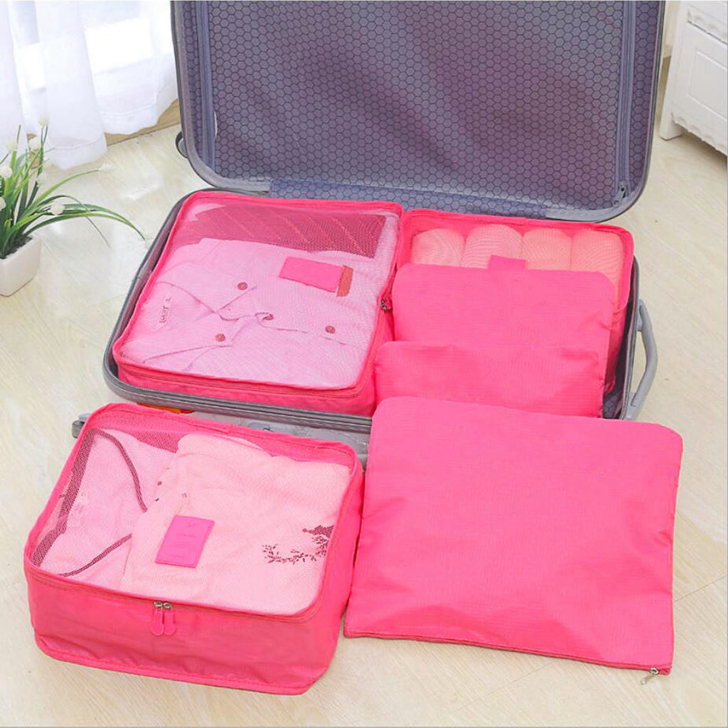 9Pcs per Set Clothes Storage Bags Water-Resistant Travel Luggage Organizer Clothing Packing Cubes for Blouse Hosiery Stocking Underwear