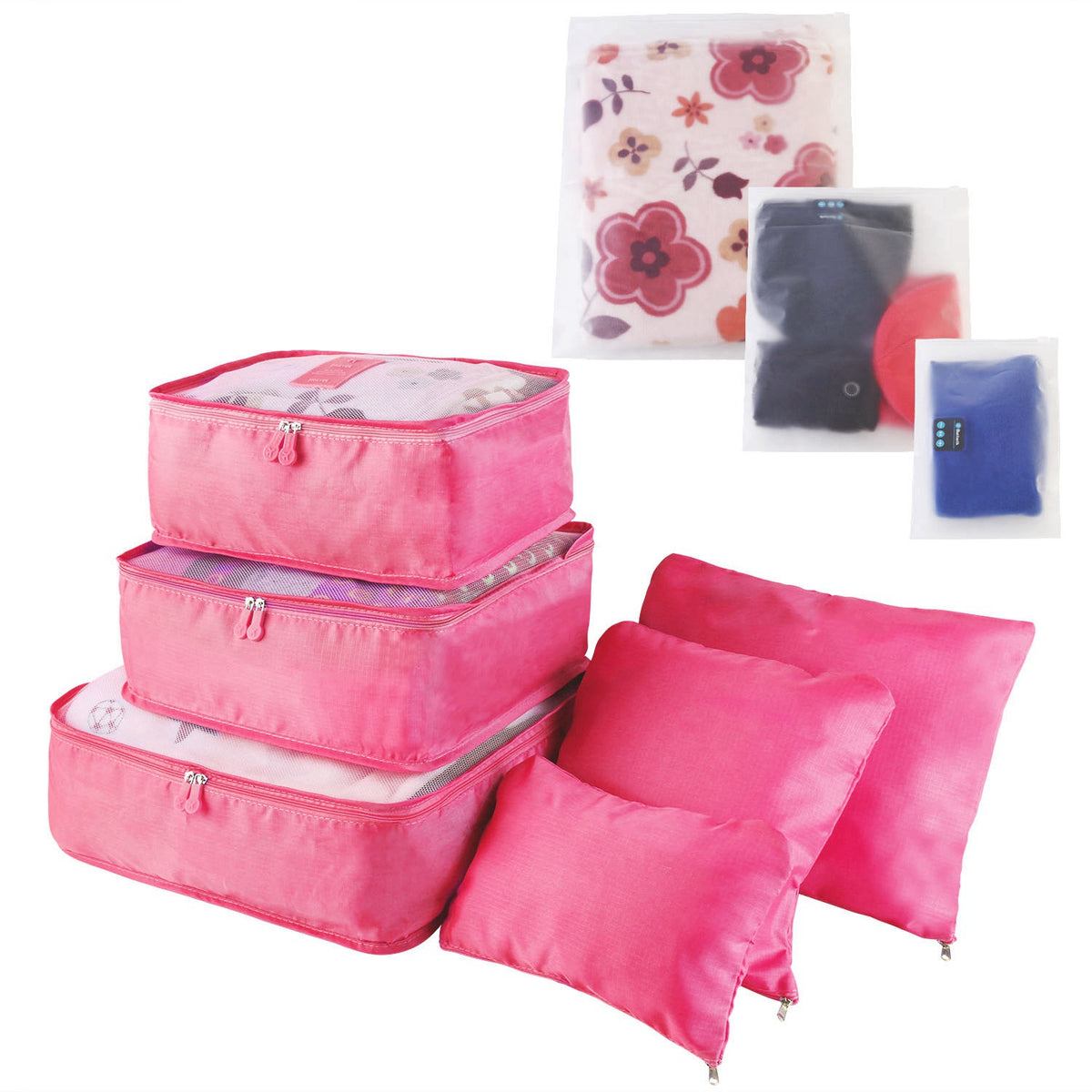 9Pcs per Set Clothes Storage Bags Water-Resistant Travel Luggage Organizer Clothing Packing Cubes for Blouse Hosiery Stocking Underwear