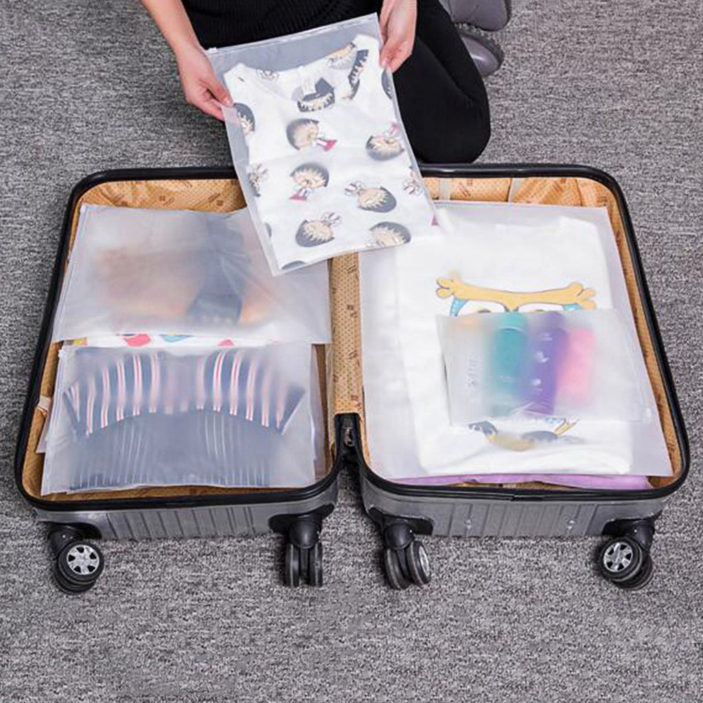 9Pcs per Set Clothes Storage Bags Water-Resistant Travel Luggage Organizer Clothing Packing Cubes for Blouse Hosiery Stocking Underwear