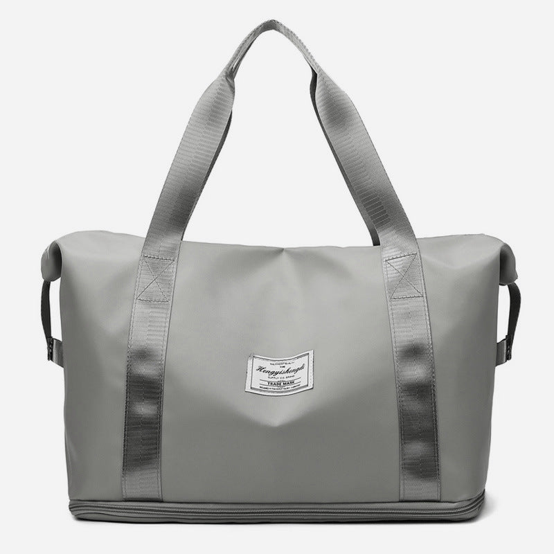 Large Capacity Expandable Gym Bag for Women - Waterproof Travel Duffel with Wet Pocket,Versatile Yoga Sports Bag with Shoe Compartment ,Stylish Tote & Shoulder Bag for Gym & Weekender