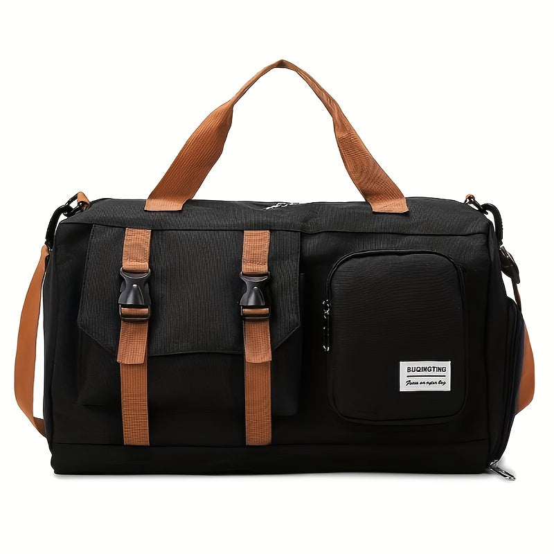 Minimalist Sports Duffel Bag ,Large Capacity Gym Tote with Separate Shoe Pocket,Multi-Functional Travel Weekender & Crossbody Bag,Stylish Workout & Overnight Bag for Women